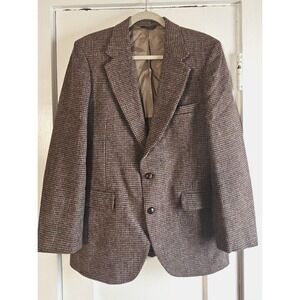 Vtg HarrieTweed Handwoven pure scottish wool tailored USA jacket men's 40R